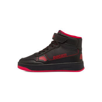 Sneakers alte nere da bambino con logo laterale Ducati Valencia 4 Mid Ps, Brand, SKU s342500213, Immagine 0